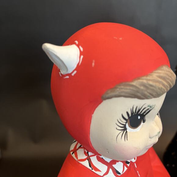 Ceramic Mold Witch & Devil Trick or Treat Halloween Hobbyist | VTG ‘87 | ~ 11” - Picture 14 of 14